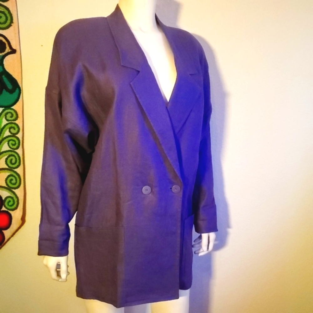Christian Dior 80s Vintage Linen Blazer